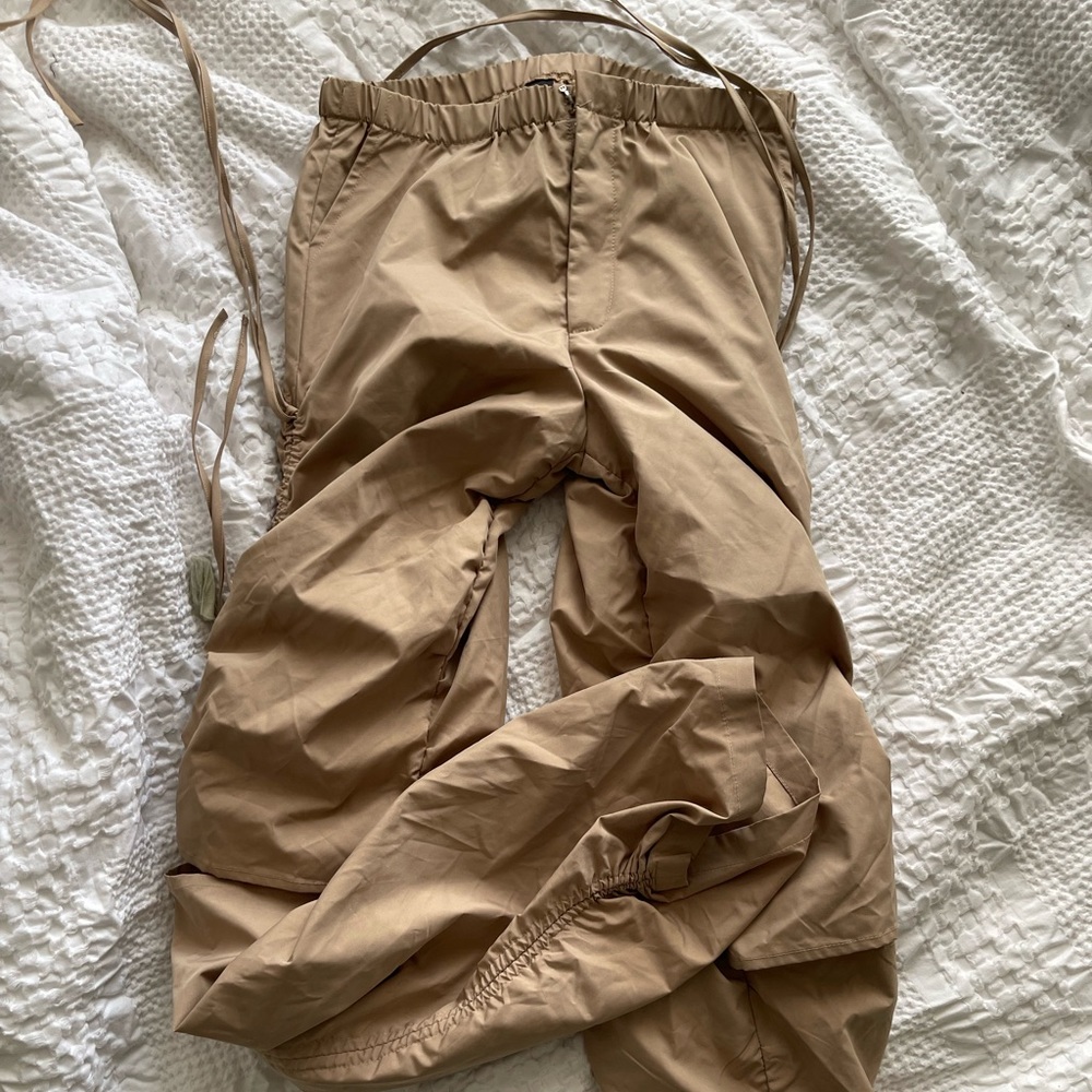 Adjustable Tan Cargo Pants